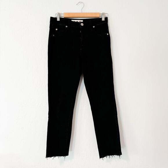 AMO High Rise Straight Leg Cropped Black - Picture 4 of 11